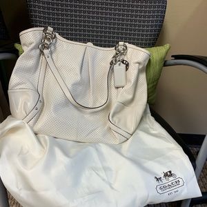 White brand new coach bag